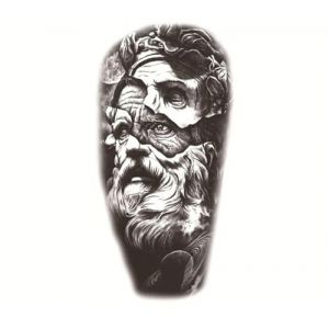 Taille: 208x95mm nouvel animal imperméable, autocollant de tatouage de totem de tête de tigre de tatouage d'ange de fleur(021) (CAOHCTTDDHJ, neuf)