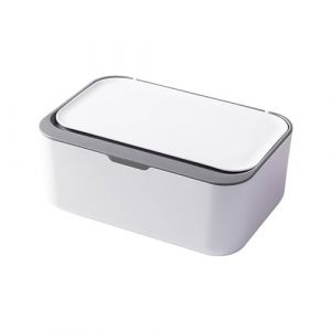 Boîte De Papier Hygiénique Humide pour Bébé, Boite Lingette avec Couvercle, Distributeur de Poche pour Lingettes, Boîte de Mouchoirs Réutilisable Conteneur de Lingettes Humides (gris, 19x13x7.8cm) (Minyue1, neuf)