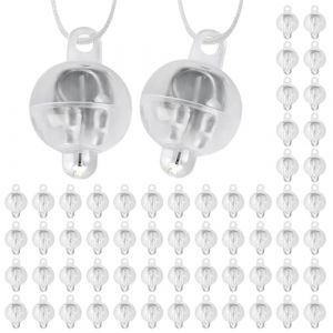 Yizhet LED Ballons Lampes avec Crochet, 60 Pi&egrave;ces LED Balloon Lumi&egrave;re, Mini Lampions Lumineux &agrave; LED pour Lanterne Papier, Mariage, Halloween, No&euml;l (Blanc Froid) (Laipuke Trading, neuf)