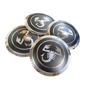 FUWUDI 4 Pièces Cache Moyeux pour Abarth 500 595 695 133mm, Centre Hub Caps Badge Logo, Cache Moyeu Centre de Roue, Plastique ABS Cache-Moyeu Accessoires (allthemoneycomestomyhouse, neuf)