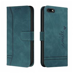 Bravoday Coque pour Huawei Y5 2018 / Y5 Prime 2018 / Y5 Lite 2018, Etui Cuir avec Magnetique, Flip Pochette Housse pour Huawei Y5 2018 Protection, Vert (Bravoday, neuf)