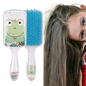Peigne de Coiffure, Peigne à Coussin d'air avec Paillette de Dessin animé à Gas (Panda gris) (hibou jaune) (grenouille blanche) (Ctvsoft, neuf)