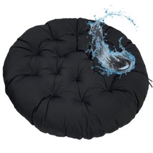MSNCS Coussin pour Fauteuil Papasan - Rond diamètre 40/50/60/80/100/120 cm épaisseur 10 cm Coussin de Siège Imperméable, extérieur/intérieur - Coussin de Sol pour Meubles de Jardin(Noir,100x100cm) (geenahont, neuf)
