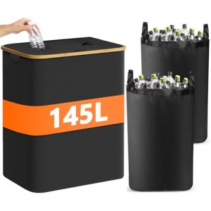 RDDAIPE 145l Collecteur de Bouteilles avec Couvercle, Rangement de Bouteilles Consignées, Poubelle Cuisine Poubelle Compacteur pour Bouteille Plastique, Poubelle a Compression, Poubelle Recyclage (STORE DI MARTINO LUIGI S.R.L., neuf)