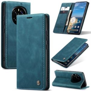 Cracedily Coque pour Honor Magic 7 Pro Pochette, Etui Protection Housse Premium en Cuir PU, Etui &agrave; Rabat Pochette de Portefeuille &Eacute;tui pour Magic 7 Pro Case, Bleu Vert (Cracedily, neuf)