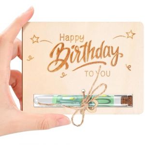 Mexgcom Cadeaux d'invit&eacute;s Confirmation avec &eacute;prouvettes Emballage amusant pour l'argent, Enveloppe jointe Cadeau d'argent en bois Incl, Cadeau de confirmation pour filles gar&ccedil;ons (Drei M&auml;use) (Mega EU, neuf)