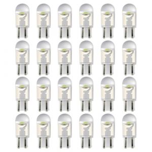 Ridwiwa 24 Pcs Ampoule W5W T10 LED, Blanc 12V 6500K Ultra Lumineux, 194 Ampoule Voiture Int&eacute;rieur, 168 2825 COB Remplacement Kit de Remplacement Veilleuse LED Voiture D&ocirc;me Plaque Miroir Porte (ChaoHuiYongFa, neuf)