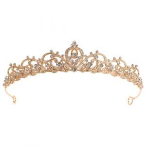 Healeved Tiare de mari&eacute;e Couronne de mariage - Bijou de cheveux royal en strass - Tiare de princesse pour anniversaire ou f&ecirc;te de reine (Accompany JY, neuf)