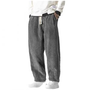 kirakuco Masaaki - Pantalon en Velours c&ocirc;tel&eacute; Pantalon d'hiver en Velours c&ocirc;tel&eacute; Japonais Sarouel pour Homme, Style Jogging d&eacute;contract&eacute;, Hip - hop et Rue (US-XINGYUE, neuf)