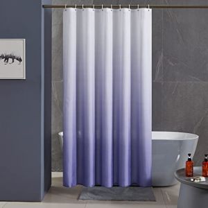 Furlinic Rideau Douche Long, Tissu Polyester,Imperm&eacute;able,Lest&eacute;,Anti Moisissure,Grand Rideaux Salle de Bain pour Baignoire,avec 12 Crochets,Chic,Violet ​​D&eacute;grad&eacute;,180x200 cm,Lavable en Machine (newpower, neuf)