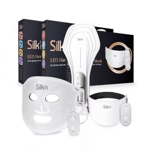 Silk'n ensemble de masques LED pour visage, cou et mains - Soins de peau avec 4 types de lumière - 3 masques lumineux pour le collagène, anti-rides et anti-âge - Revitalisant - Sans fil - Idee cadeau (Silk'n EU, neuf)