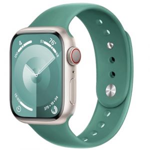 Pour Bracelet Apple Watch SE 44mm 40mm/Ultra/2 49mm/Serie 7-8-9 45mm 41mm/Serie 6-5-4 40mm 44mm/Serie 3 38mm 42mm Homme/Femme,Sport Bracelet Silicone Doux pour iWatch Serie 2 1 SE-2 (Yunjiantech, neuf)