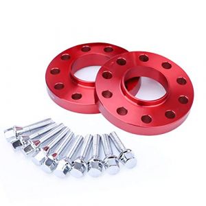 CarBole Élargisseurs de Voie Wheel Spacer Adapters: 5x120 20mm avec Boulon:M12x1.5 | NLB: 72,56 mm,Compatible avec BMW etc.(2 Pièces | Rouge | Nombre de Trous 10) (CarBole, neuf)