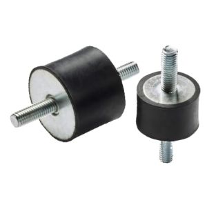 Silent Bloc M10 4pcs - 40x30 M10 - Mâle/Mâle - Plot Antivibratoire en Caoutchouc (HIZLI RUBBER, neuf)