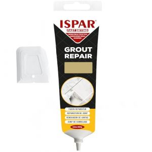 ISPAR Mortier de jointoiement beige 250 g – Enduit prêt à l'emploi pour carrelage avec spatule – Réparation des joints dans la salle de bain et la cuisine – Inodore et facile à utiliser (PREMIUM HOME STORE, neuf)