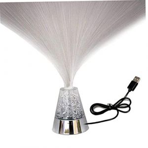 Naisicatar Lampe &agrave; fibre optique LED Couleur changeant la lumi&egrave;re de nuit Humeur relaxante Lumi&egrave;re avec c&acirc;ble USB (pas de batterie) Couleur Changer la lampe &agrave; fibre optique (Yayuefindei, neuf)
