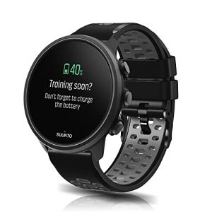 KoGiio 24mm Bracelet pour Suunto 9/Suunto 7/Suunto 9 Baro/Suunto D5/Suunto Spartan Sport, Soft Silicone Respirant Sangle Bracelet pour Suunto 9/Suunto 7/Suunto 9 Baro - Gris/Noir (YiisMo Elec Shop, neuf)