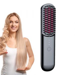 Lisseur à cheveux portable, lisseur à cheveux sans fil | Lisseur USB | Lisseur de cheveux sans fil portable, lissage de cheveux de voyage rechargeable par USB avec 3 niveaux de température (rundli, neuf)