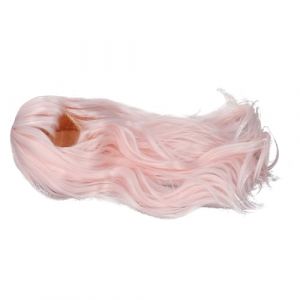Yinhing Cot Ton Perruque de Poup&eacute;e Boucl&eacute;e, Cheveux en Peluche de Soie Douce &agrave; Haute Temp&eacute;rature pour une Circonf&eacute;rence de 35 &agrave; 39 Cm, Lumi&egrave;re pour les Poup&eacute;es, Habiller et Jouer, Id&eacute;al pour les (Kireina-eu, neuf)