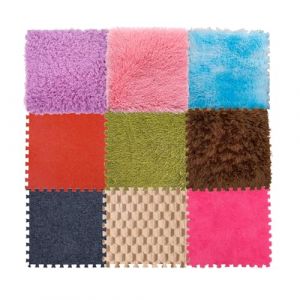 Amacthysh Dalle Sensorimotrice Textur&eacute; &agrave; Embo&icirc;tement Tapis Sensoriel Dalles Moquette Sensorielle Tapis Puzzle Moquette en Peluche Douce pour Salon D&eacute;coration D'int&eacute;rieur,9 Pi&egrave;ces(9 Textures) (GUGOOUN, neuf)