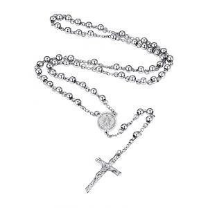 Supcare Collier chapelet femme - collier chapelet catholique en argent pour femmes, Crucifix Croix collier de prière pour hommes Médaille de la Vierge Marie, médaille Miraculeuse bijoux religieux (Supcare EU Store, neuf)