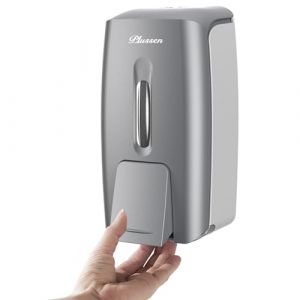 PLUSSEN 800ML Distributeur de Savon Manuel Conditionneur en Plastique pour shampooing Mural Gel de Douche Distributeur de Chambre Pompe &agrave; Savon pour Salle de Bain ou Cuisine (PLUSSEN, neuf)