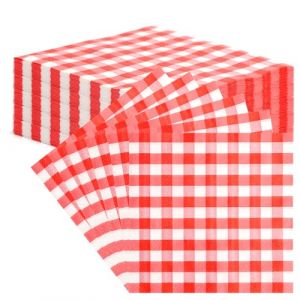 UOCAI 40PCS Serviettes Papier Carreaux Serviettes En Papier Jetables Pour Barbecue Pique Nique Serviette Vichy, Convient Pour Cuisine, La Salle &agrave; Manger, Les Pique Niques, F&ecirc;tes et Autres Occasions (dixunting, neuf)