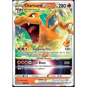 Dracaufeu VSTAR 018/172 Brilliant Stars - Carte Pok&eacute;mon ultra rare (MangaMonde, neuf)