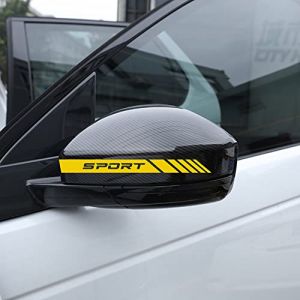 Autodomy Autocollants Stickers Rétroviseur de Voiture avec Rayures Design Stripes | 6 Unités de Largeurs Différentes pour Deco Tuning Voiture Design Sport (Jaune) (Domy Company, neuf)