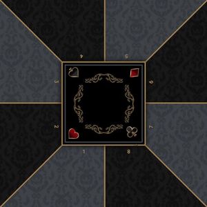 MTJ&reg; Tapis de Poker Victorian Prestige - Surface en Jersey - Antid&eacute;rapant - Fabriqu&eacute; en France (Gris, Carr&eacute; 8 Places 120x120 cm) (mtj, neuf)