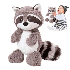 Evember Jouet en Peluche Raton Laveur, 25cm Jouet De Compagnon Animal Moelleux pour Enfant, Jouets De Raton Laveur en Peluche Doux pour La Peau, s Animale Dodue Douce (Evenlyao, neuf)