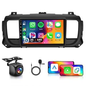 【2+64G】 Hodozzy Carplay Autoradio pour Citroen Jumpy 3/Peugeot Expert/Toyota Proace, 9 Pouce Touchsreen avec Android Auto/DSP/WiFi/GPS/RDS/FM/Bluetooth/USB (Hodozzy, neuf)