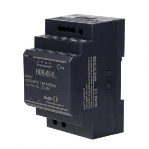 Stonenect Transformateur d'alimentation Rail Din Alimentation modulaire montable pour automatisation industrielle Boîtes de distribution Instrumentation Transformateurs (5V 12A HDR-60-5) (Stonenect, neuf)