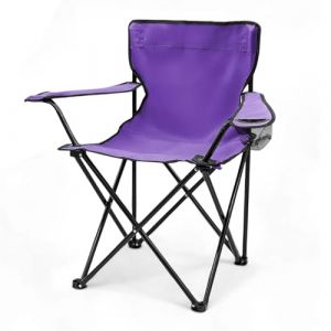 Spetebo Chaise de Camping Pliante avec Porte-gobelet - Violet - Chaise de Camping Pliable avec Sac de Transport - Chaise Pliable pour Festival, Loisirs, Jardin, pêcheur - Charge maximale : 100 kg (Special-trends, neuf)