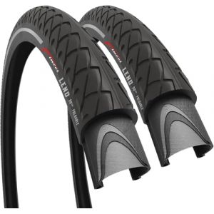 Fincci Pneu VTT 26 Pouces - Paire Pliable Réfléchissant Slick Pneus 26 x 1.95, 50-559 - pour de Ville Bicyclette, VTT Montagne bici, Route Vélo, Race Adulte - Paquet de 2 Accessoire VTT (Fincci, neuf)
