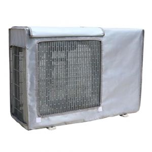 Housse de Protection pour Climatiseur Ext&eacute;rieur, Tissu Oxford 600D, Protection Contre La Condensation et La Condensation pour Pompe &agrave; Chaleur et CVC avec Grille D'a&eacute;ration(Gray,78x28x55cm) (SBCWH, neuf)
