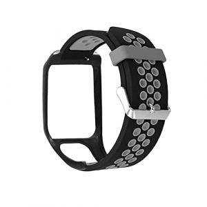 Feysentoe Bracelet pour TomTom Runner 2/3 with TomTom Spark Bande de Remplacement de Montre.(Gris-noir) (FEIXUTEAMZ, neuf)