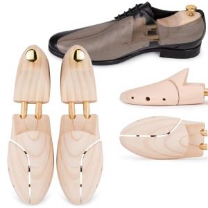 SULPO Embauchoirs pour chaussures homme et femme en bois de pin - Pour une durée de vie prolongée de vos chaussures - Design élégant, beige, 41-42 (Simon78000, neuf)