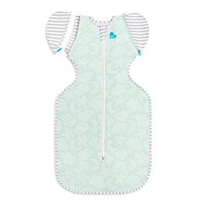 Love To Dream Swaddle UP Sac de transition biologique Grand format 8,5-11 kg Menthe Coupe ajustée Ailes à fermeture éclair 1,0 Tog Convient pour température modérée (20-24 °C), lavable en machine, (Love To Dream, neuf)