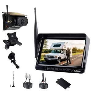 aotozen Camera de Recul sans Fil Solar avec Moniteur 7" 1080P HD Fonction d'alarme, 1 Min Installation Rapide, IP68K Imperm&eacute;able, Camera de Recul Magn&eacute;tique pour Camion, Remorque, Camping Car (AUTOZEN DIRECT, neuf)