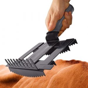 Brosse &agrave; poils &eacute;quine, outil de toilettage portable, outil de toilettage pour chevaux, bovins, ch&egrave;vres et moutons, accessoire de ferme et d'&eacute;curie, brosse de toilettage durable, outil de soins pour (tongyinz, neuf)