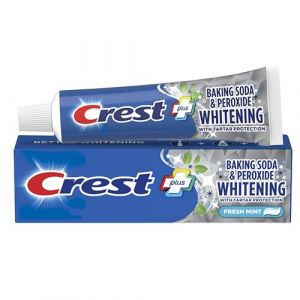 Crest Dentifrice à la menthe fraîche (bicarbonate de soude et blanchiment au peroxyde avec protection tartare) 230G (8.2 Oz) (ChocoLiciousDeals, neuf)