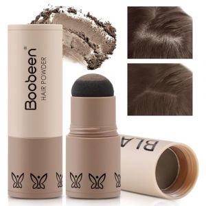 Boobeen Bâton de poudre pour la racine des cheveux, bâton de poudre pour la racine et l'ombre des cheveux, remplissage imperméable des cheveux pour couvrir les cheveux gris, les cheveux clairsemés (Boobeen, neuf)