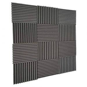Lot de 48 panneaux acoustiques en mousse pour studio 30 x 30 x 2,5 cm Noir (kongfeng, neuf)