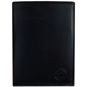 Frédéric Johns Portefeuille Homme - Grand Portefeuille - Portefeuille Cuir Veritable - Porte Carte Homme Cuir Modèle World (Noir Superieur) (LILOSAC, neuf)
