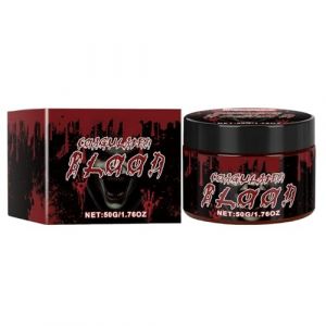 Crème de sang pour Halloween – Maquillage de faux sang d'Halloween | Kit de maquillage zombie | Maquillage de faux sang | Sang de vampire réaliste | Sang de scène lavable pour fêtes de zombie (longfea, neuf)
