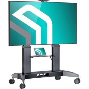 ONKRON Support TV roulettes pour 70-110 Pouces TV, Ecran Mobile sur Pied Poids jusqu'&agrave; 130 kg - Meuble TV sur roulettes VESA 200x200-1000x600/Pied TV Hauteur R&eacute;glable TS2821-B Noir (ONKRON Technologies, neuf)