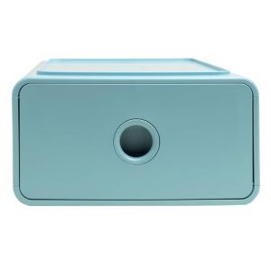 Exacompta - R&eacute;f. 315433D - 1 Module de classement Tiny Box 1 tiroir Skandi superposable - Dimensions ext&eacute;rieures : Profondeur 19 x largeur 26,5 x Hauteur 10 cm - Bleu givr&eacute; (SARL GBE, neuf)