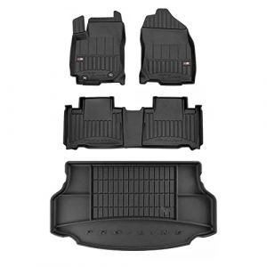 MOTOS Kit de tapis de sol en caoutchouc et tapis de coffre pour Toyota RAV4 IV 2015-2019 Am&eacute;liorez votre confort de voyage avec tapis antid&eacute;rapant voiture 3D- Tapis de sol voiture tous temps, protecti (MOTOS EU, neuf)