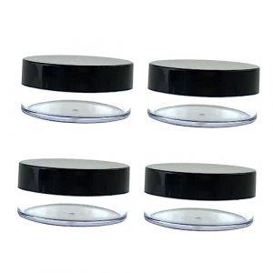 SKISUNO 4pièces Boîte De Rangement Pour Poudre De Conteneur Cosmétique Plastique Avec Couvercles Noirs Kit De Voyage Pratique Pour Maquillage Et Accessoires De Beauté (Kostowmer, neuf)